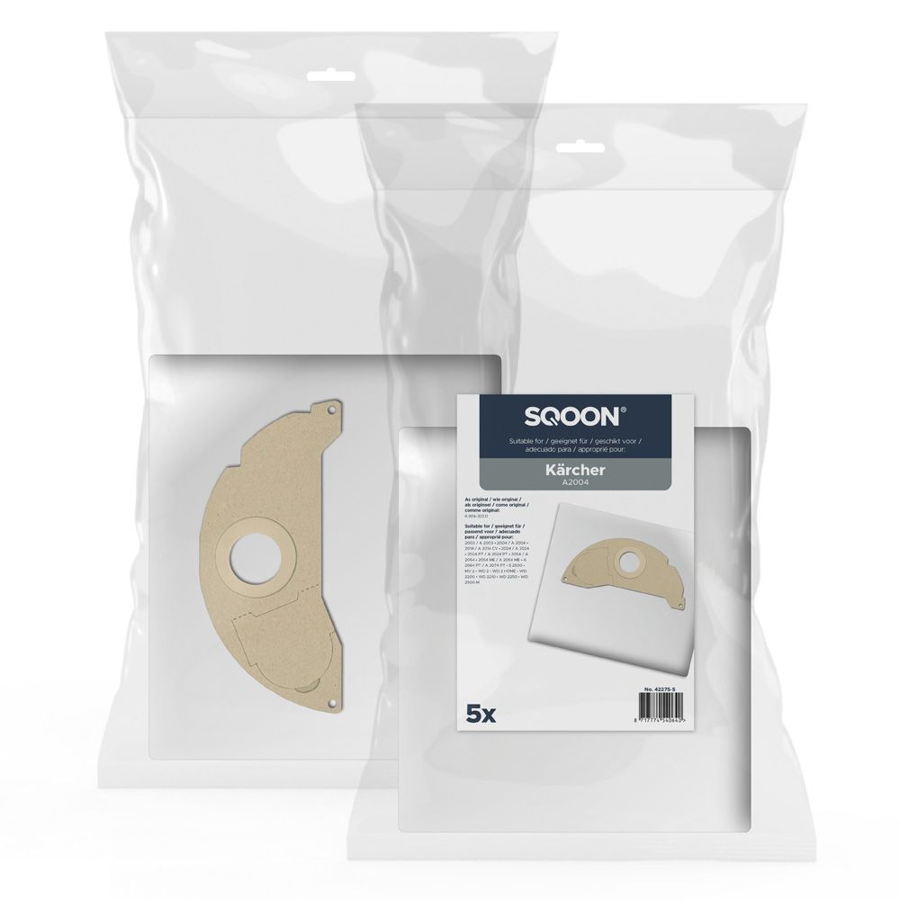 Medžiaginis dulkių maišelis SQOON 42275-5; Karcher 2501; 5 vnt.