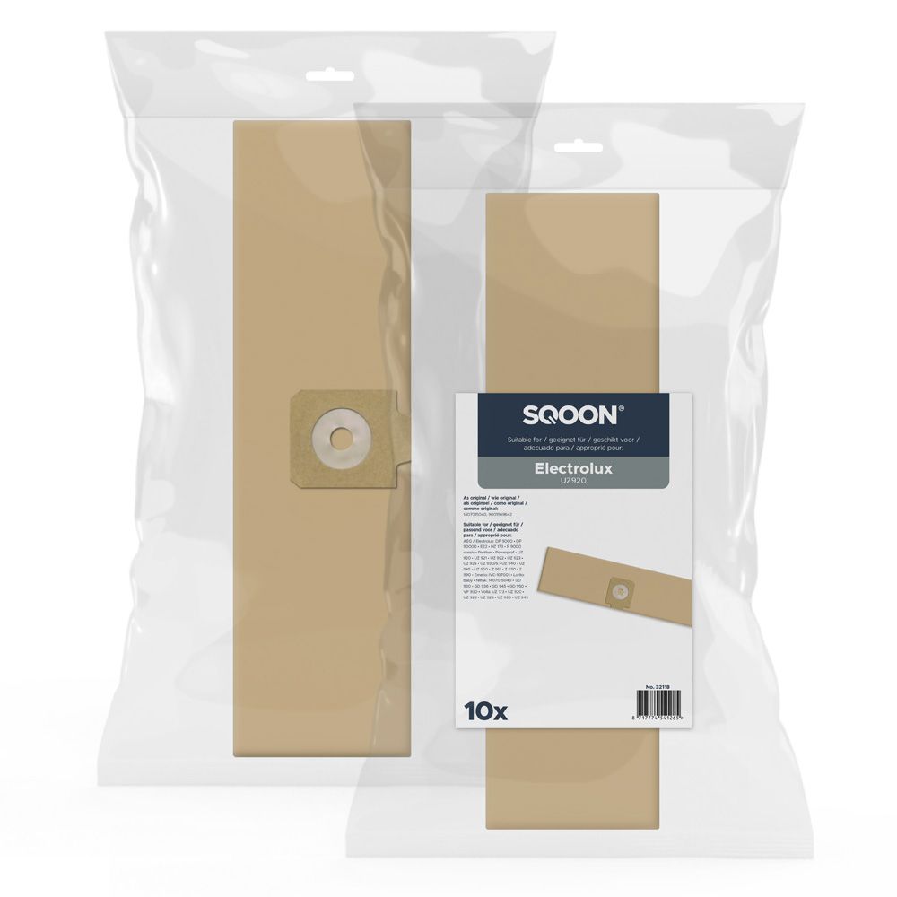 Popieriniai maišeliai dulkių siurbliui SQOON 32118; Nilfisk/Electrolux E22 GD 930; 10 vnt.
