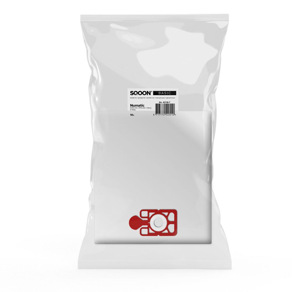 Medžiaginis dulkių maišelis Numatic 42116-T; Numatic NVM 1CH; 10 vnt.