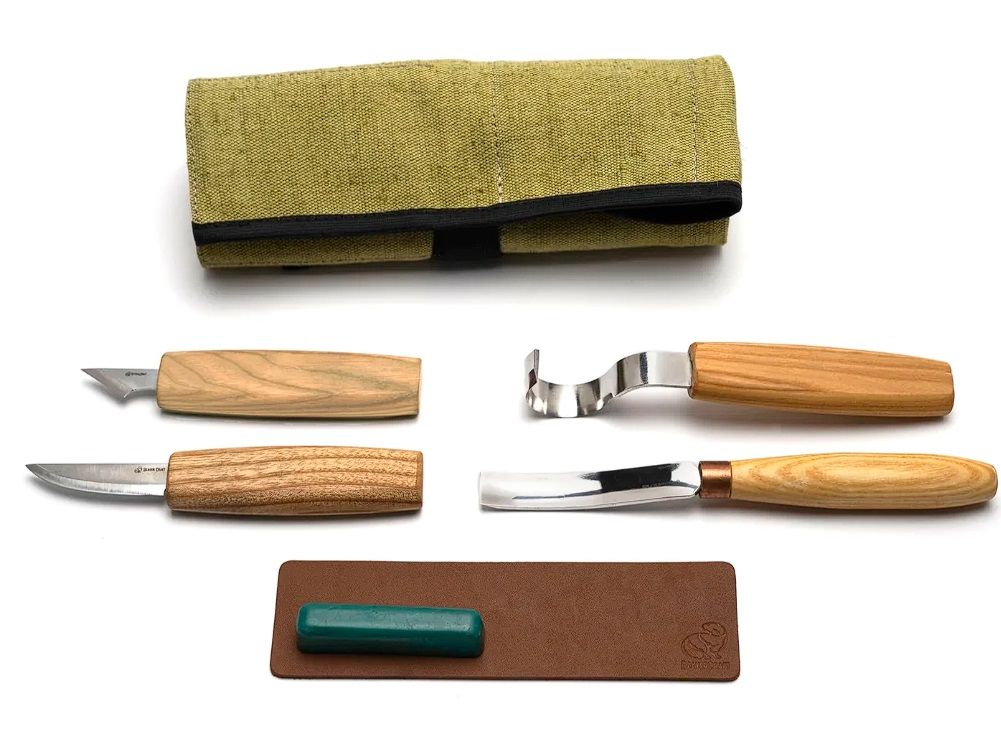 Drožinėjimo rinkinys BeaverCraft S49; 6 vnt.; šaukštų ir kitų medienos gaminių drožinėjimui