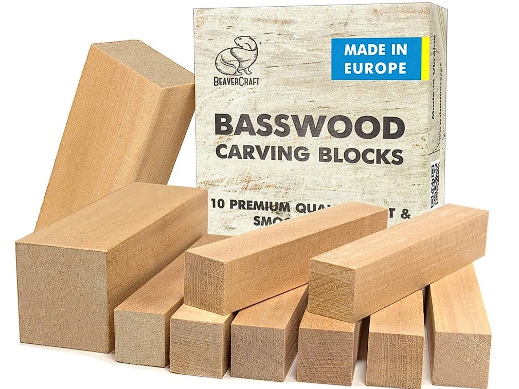 Lentelė - ruošinys BeaverCraft BW10; 10 vnt.; drožinėjimui