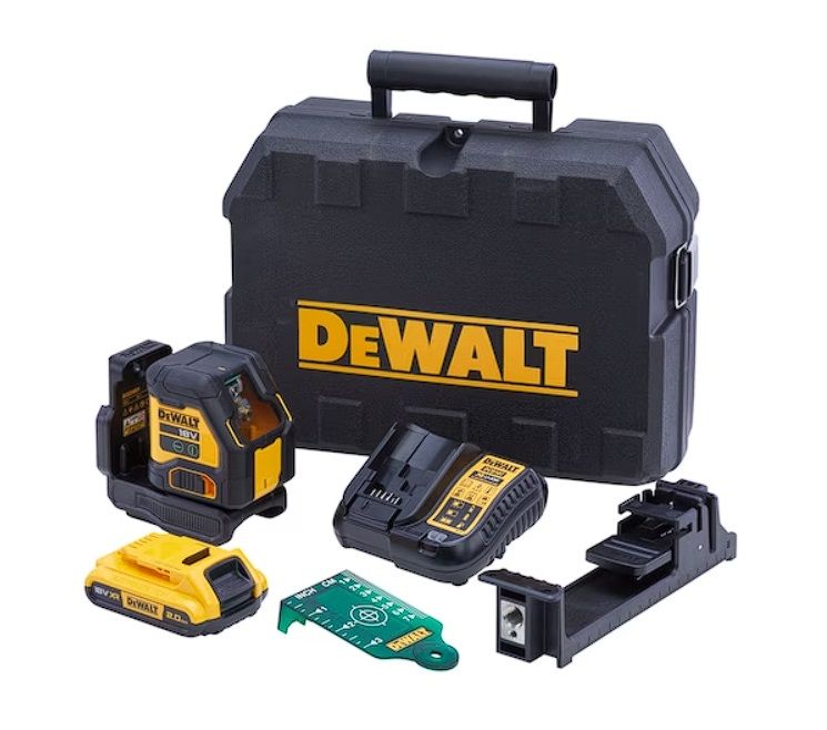 Kryžminis lazerinis nivelyras DeWalt DCLE34021D1-QW; 18 V; 1x2,0 Ah akum.