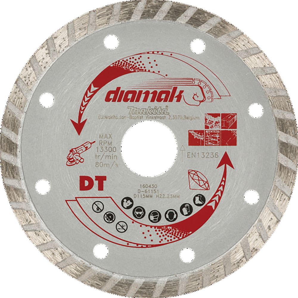 Deimantinis pjovimo diskas Makita D-61151; 115x22,23 mm