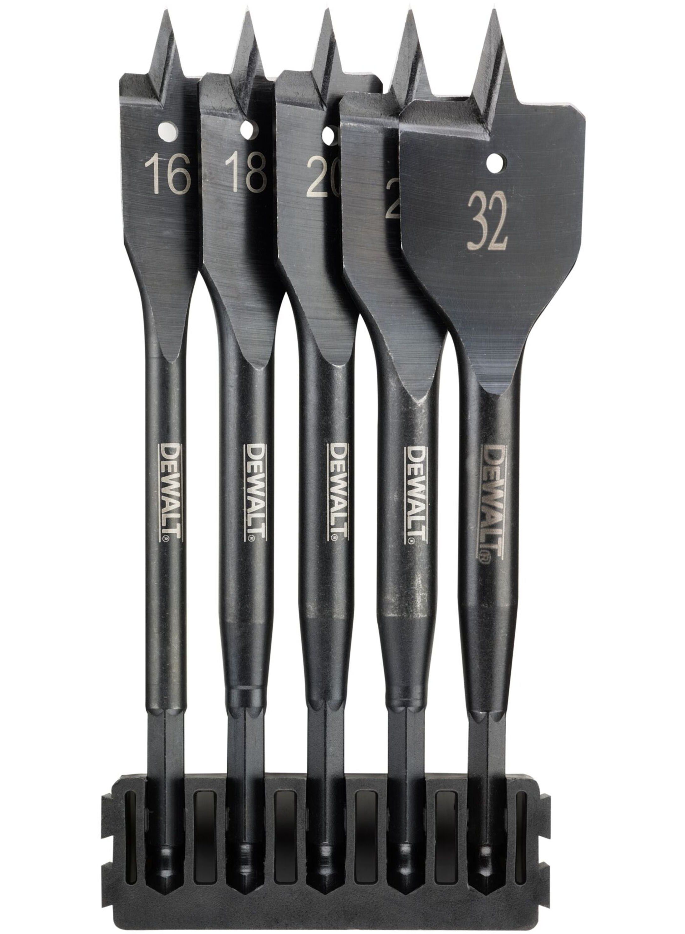 Plunksninių grąžtų rinkinys medienai DeWalt DT70834-QZ; 16-32 mm; 5 vnt.