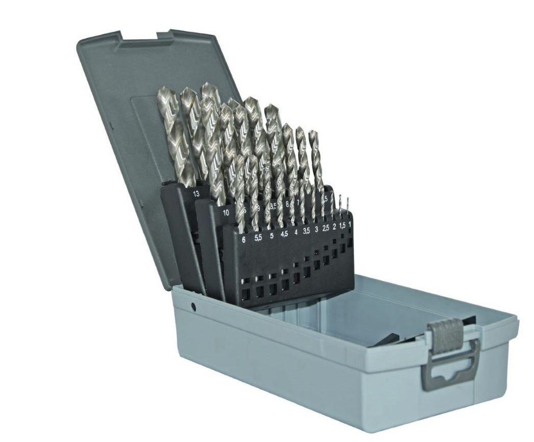 Grąžtų metalui rinkinys Tivoly 11451970017; 1-13 mm; 25 vnt.