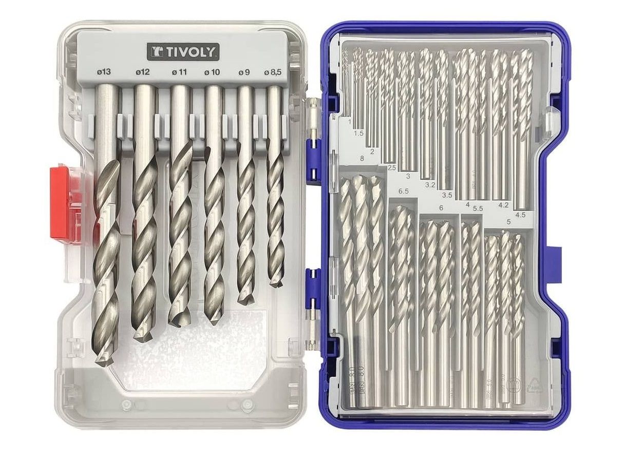 Grąžtų komplektas metalui Tivoly 11452070003; 1-13 mm; 100 vnt.