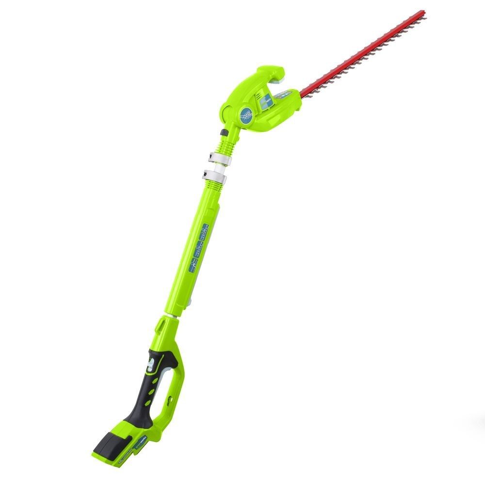 Teleskopinės gyvatvorių žirklės Greenworks G24PH51; 24 V; 51 cm ilgio (be...
