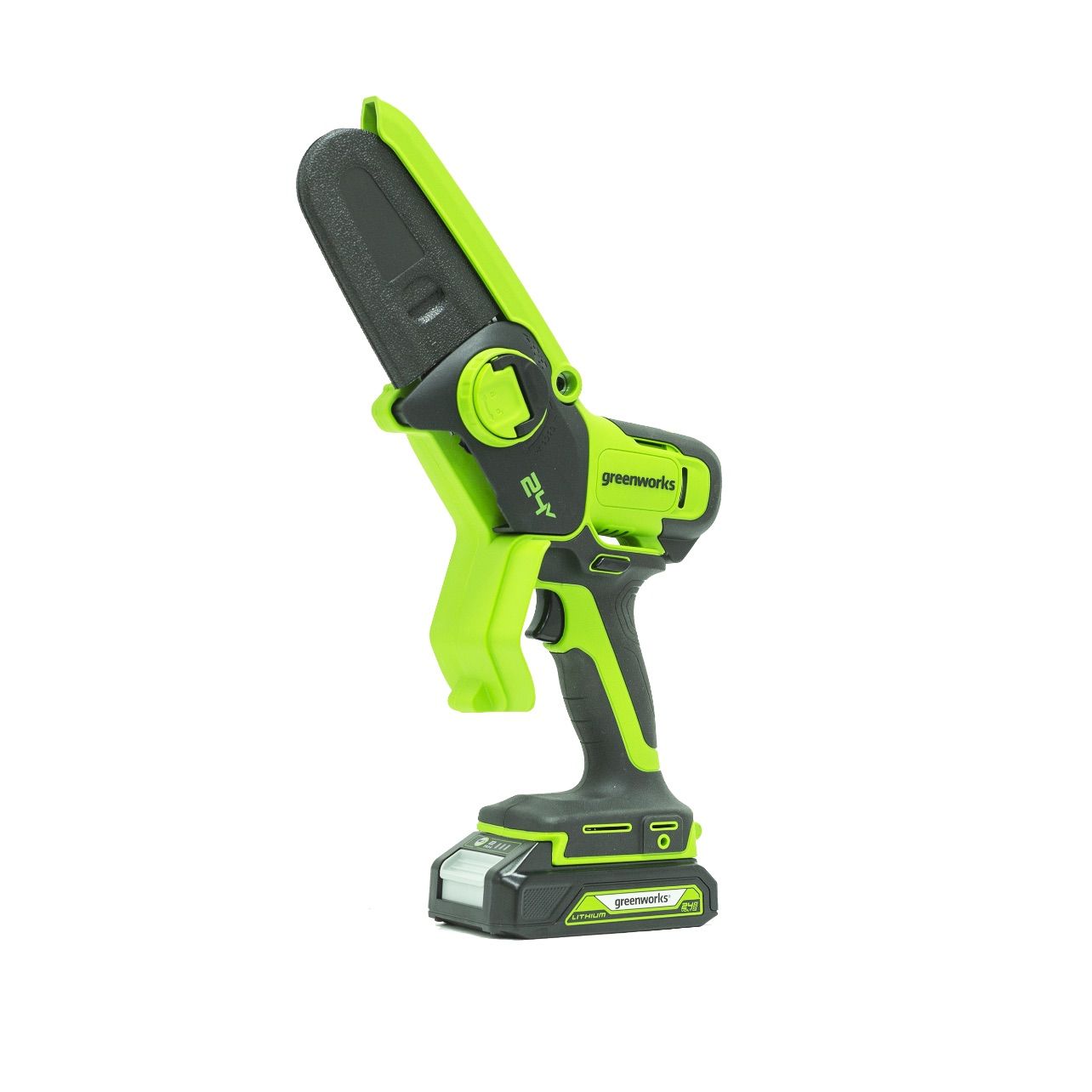 Grandininis pjūklas Greenworks G24MCS10; 24 V (be akumuliatoriaus ir pakrovėjo)