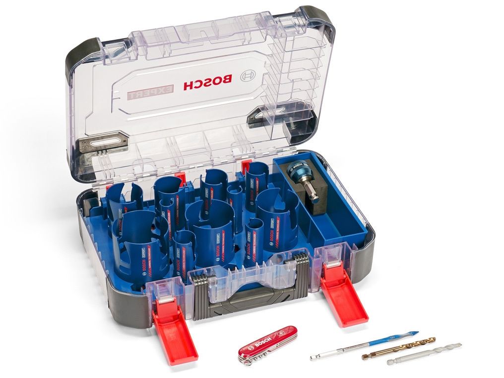 Gręžimo karūnų komplektas Bosch 061599763Y; 20-76 mm; 15 vnt. + priedas