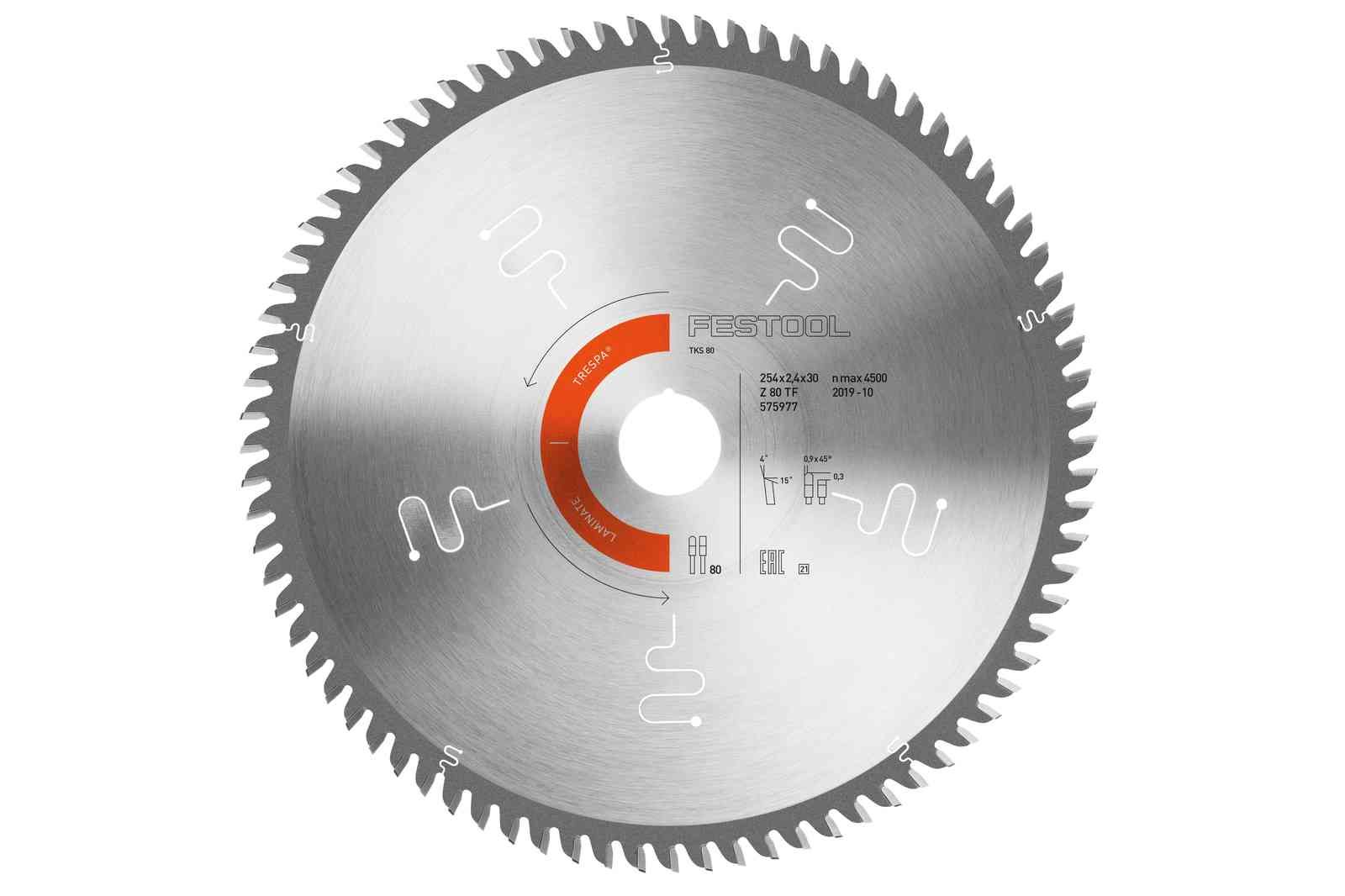 Pjovimo diskas laminatui Festool HW 575977; 254x30 mm; Z80