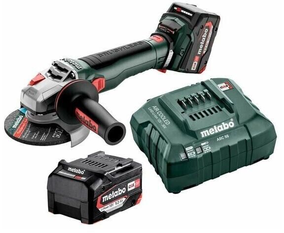 Kampinis šlifuoklis Metabo WB 18 LT BL 11-125 Quick; 18 V; 2x5,2 Ah akum.