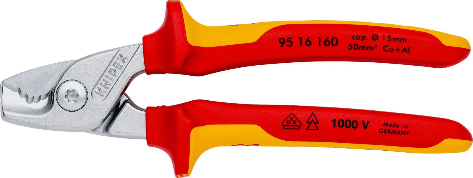 Kabelio kirpimo žirklės Knipex 9516160; 160 mm