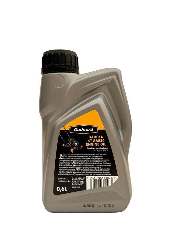 Alyva Gudnord Garden SAE30 4T; 0,6 l; sodo technikai su keturtakčiais varikliais