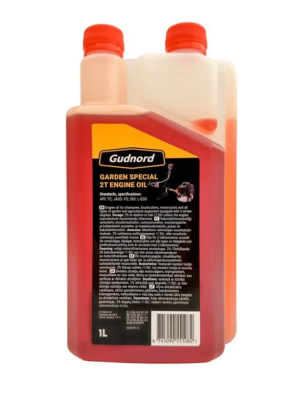 Alyva dvitakčiams varikliams Gudnord Garden Special 2T; 1 l