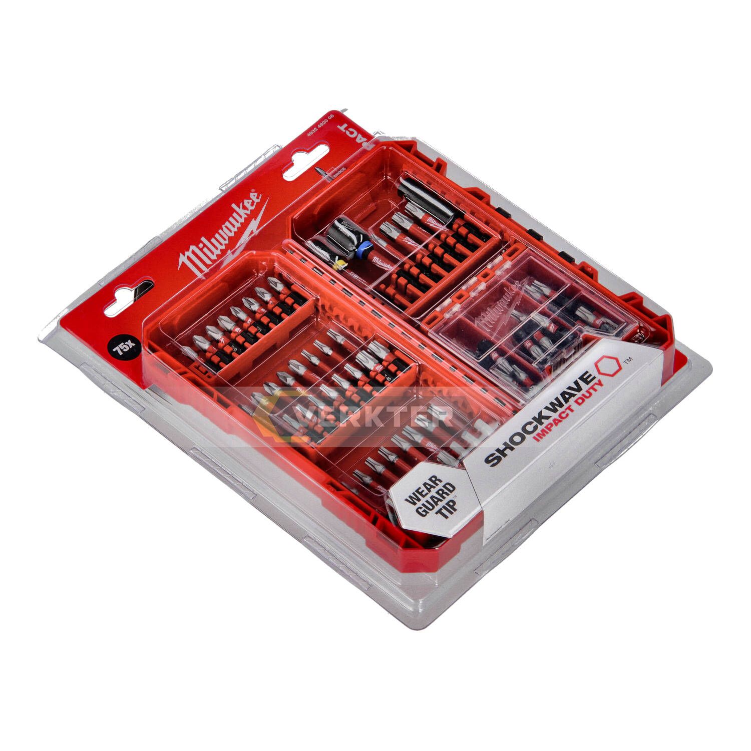 Sukimo antgalių komplektas Milwaukee Shockwave 4932492008; 75 vnt.