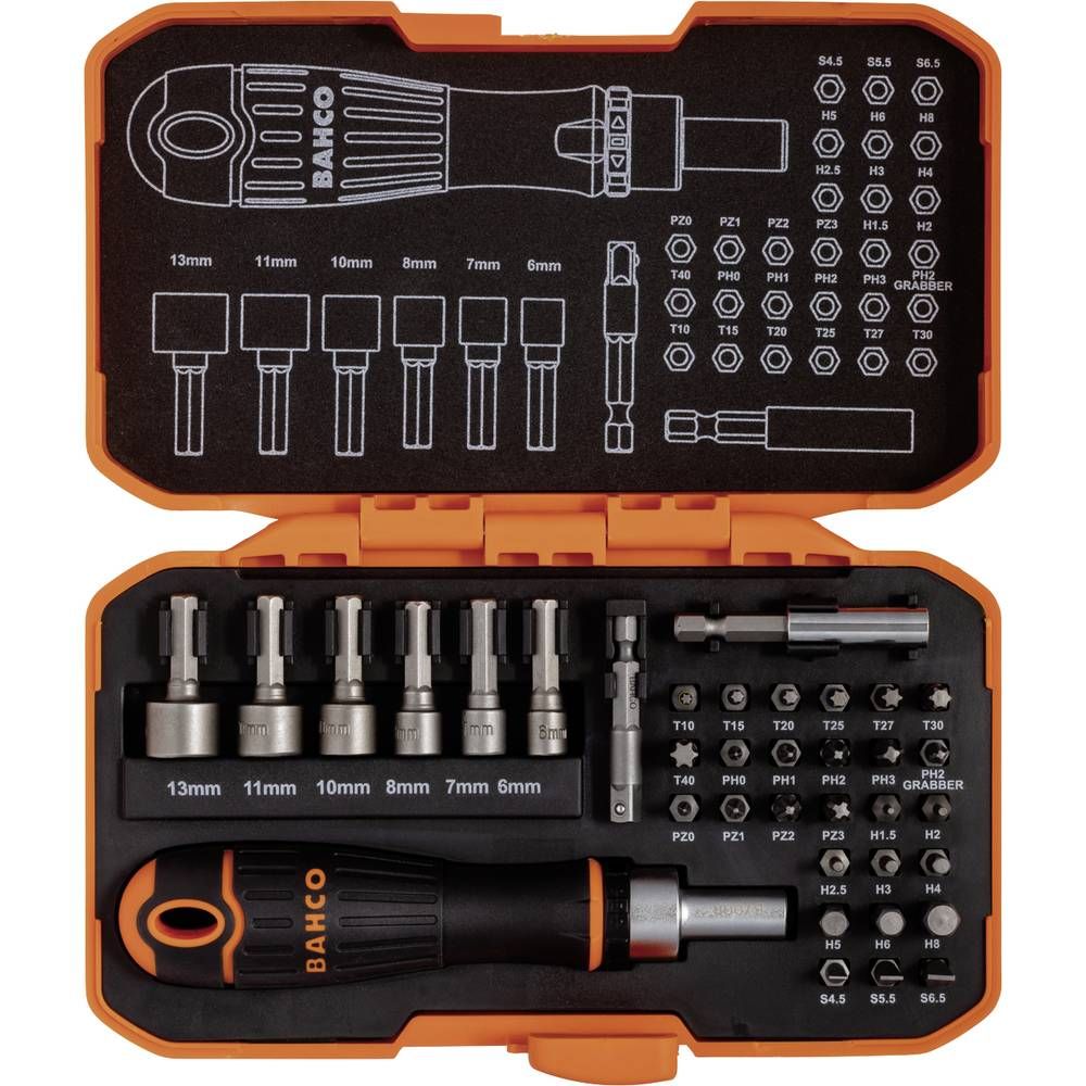 Sukimo antgalių komplektas Bahco 59/S36BCR; 36 vnt.