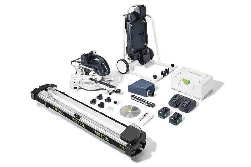 Skersinio pjovimo staklės Festool KSC 60 EB 5,0 I-UG-Set KAPEX; 2x18 V; 2x5,0 Ah akum.