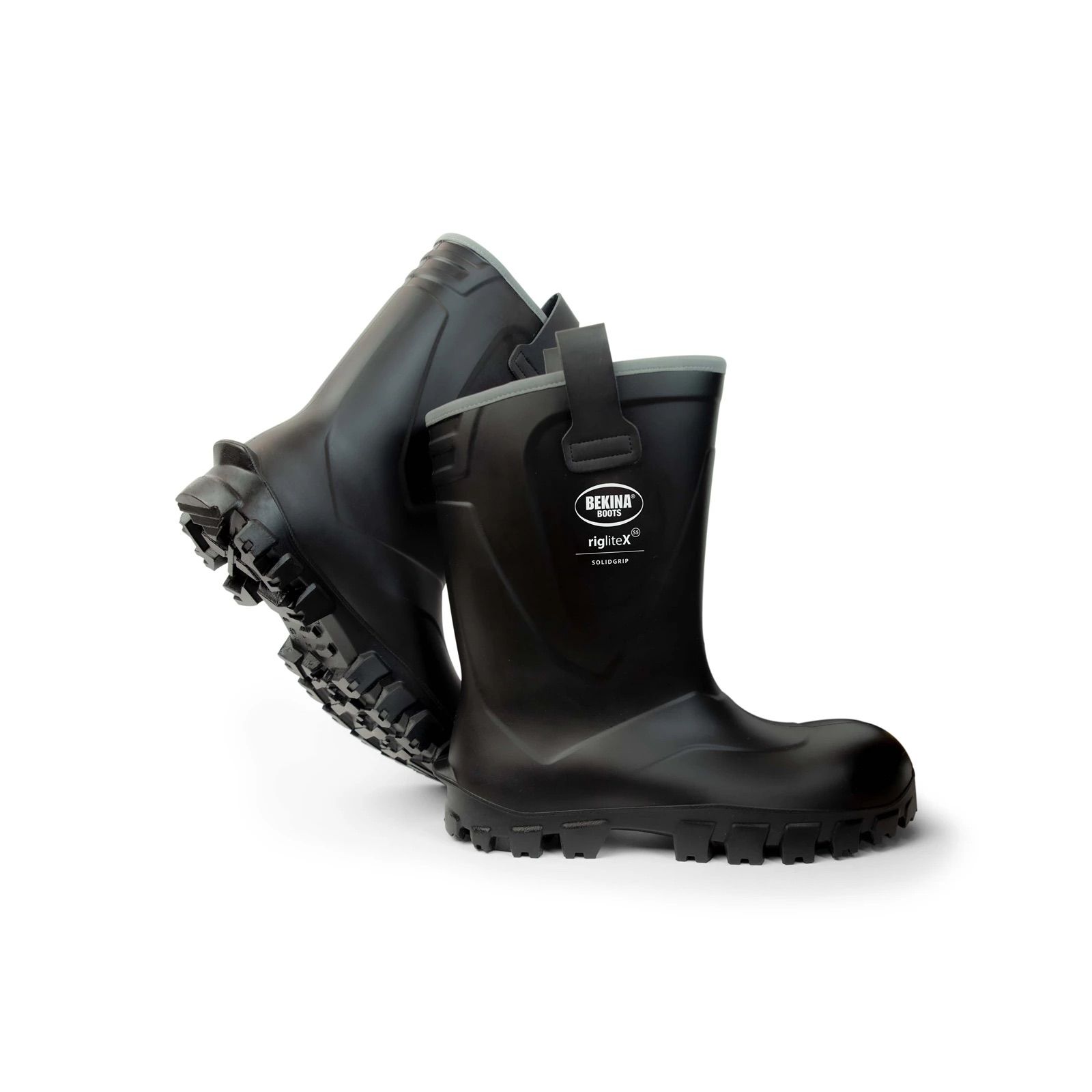 Guminiai batai Bekina RigliteX Solid Grip S5; 47; juodos spalvos