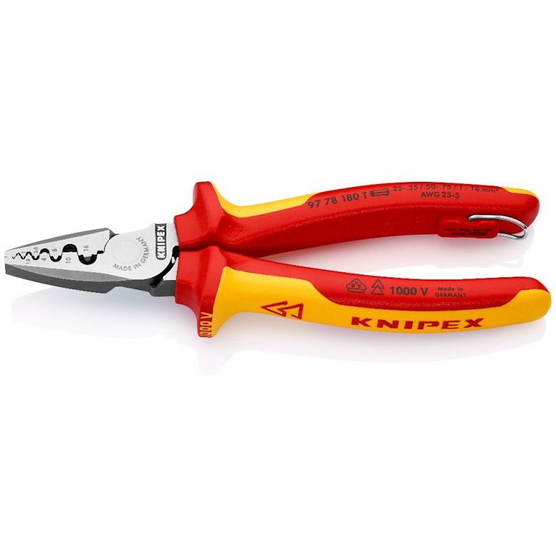 Antgalių presavimo replės Knipex 9778180T; 180 mm