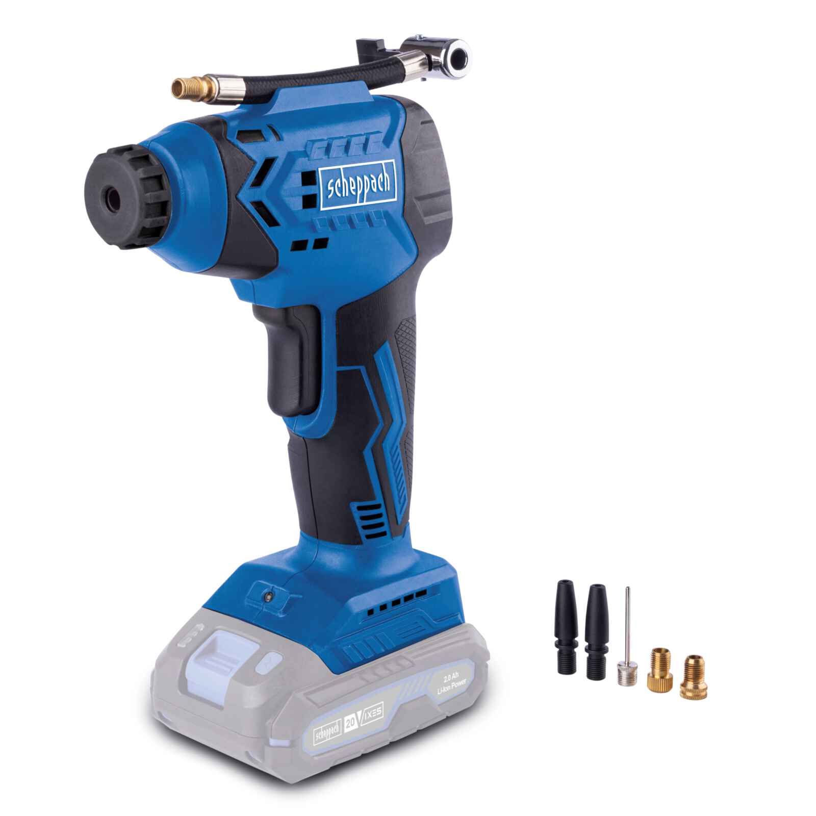 Akumuliatorinė oro pompa Scheppach C-AC20-X; 20 V (be akumuliatoriaus ir pakrovėjo)