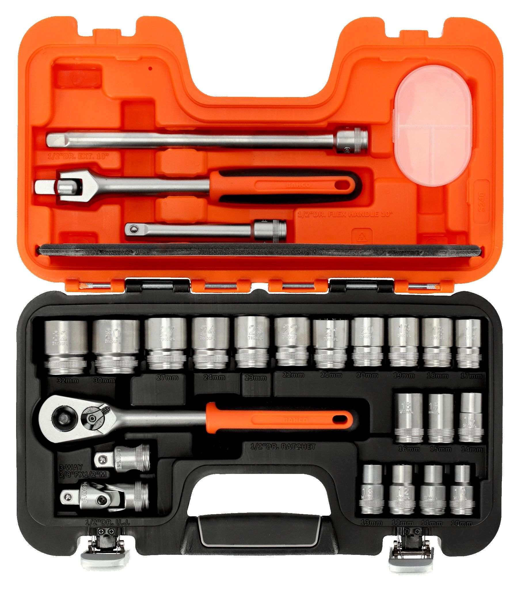 Įrankių komplektas Bahco S240-SPL; 1/2''; 24 vnt.