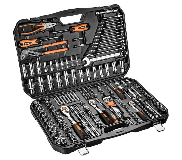 Įrankių komplektas Neo 10-078; 1/4''; 3/8''; 1/2''; 233 vnt.