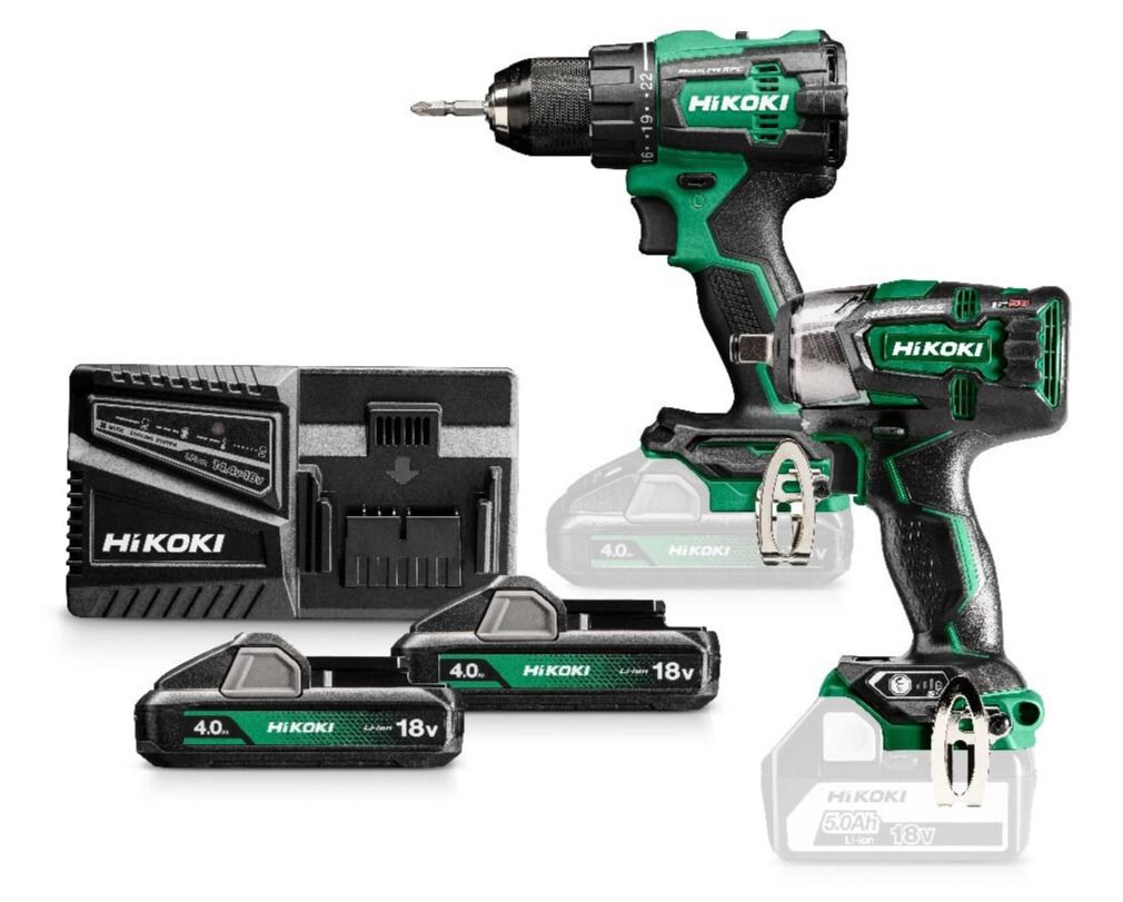 Akumuliatorinių įrankių rinkinys Hikoki KC18DEWFZ (DS18DE + WR18DBDL2); 18 V; 2x4,0 Ah akum.