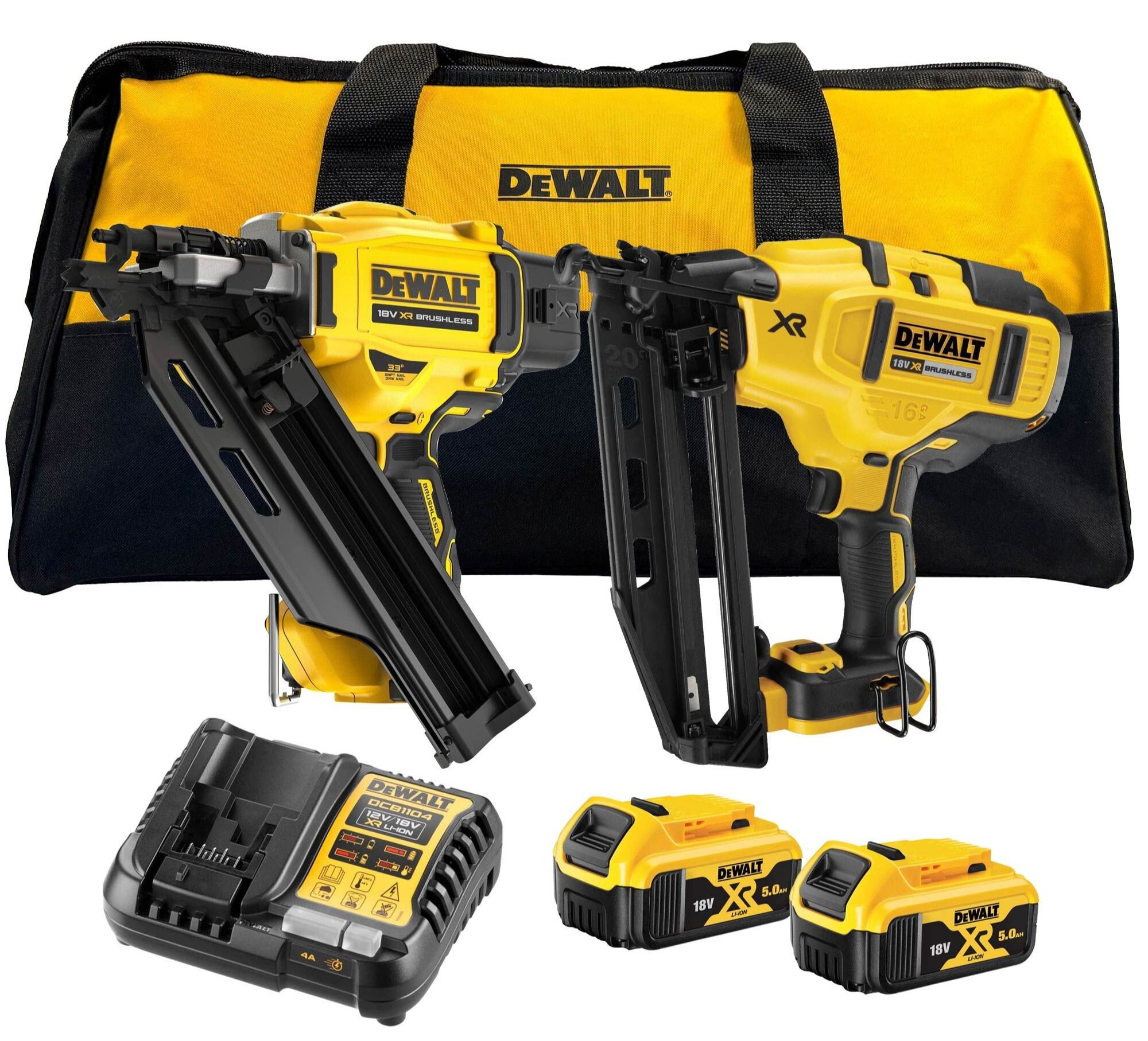 Įrankių rinkinys DeWalt DCK246P2-QW (DCN930 + DCN660); 18 V; 2x5,0 Ah akum.