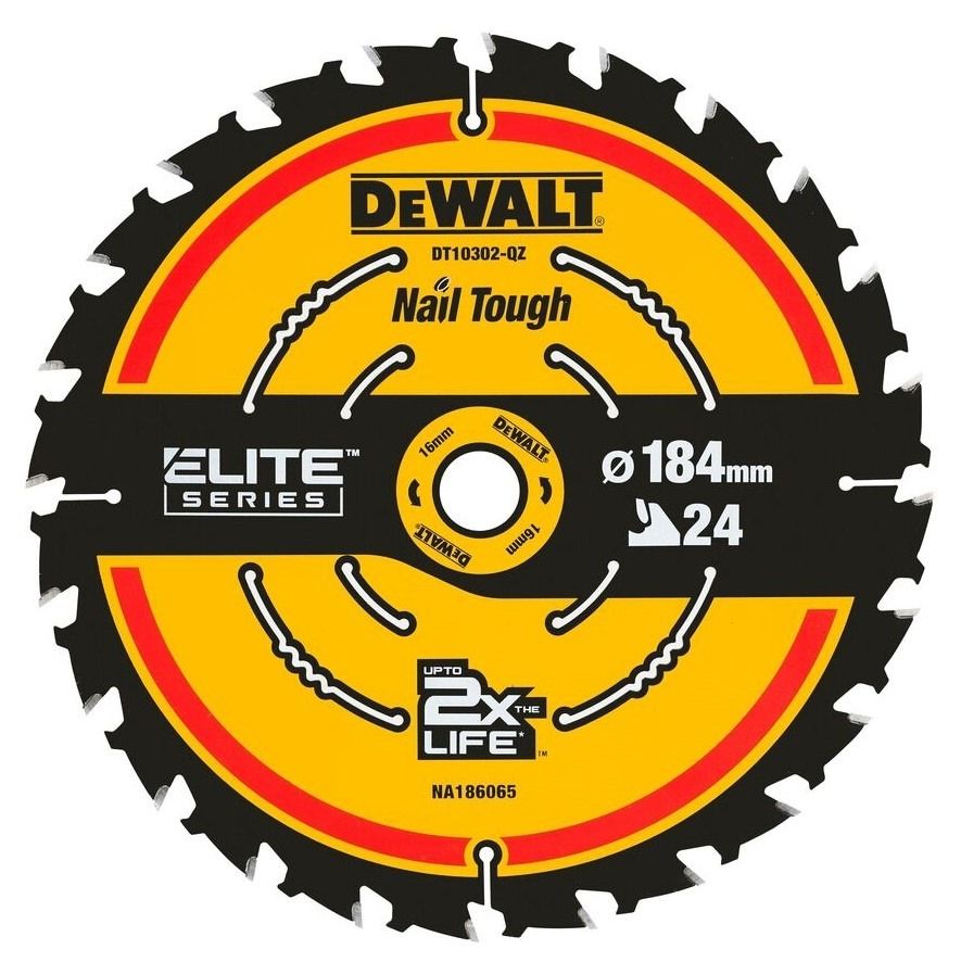 Pjovimo diskas medienai DeWalt DT10401-QZ; 184x20 mm; 24T