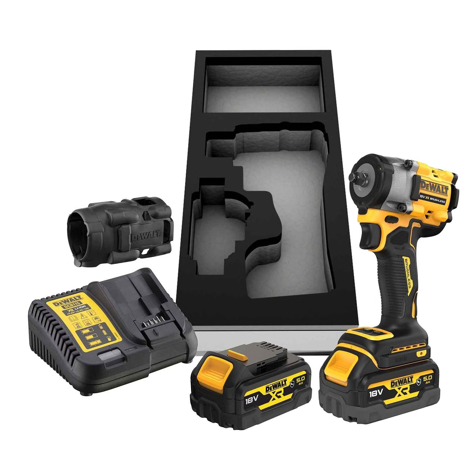 Smūginis veržliasūkis DeWalt DCF923P2G-QW; 18 V; 2x5,0 Ah akum.