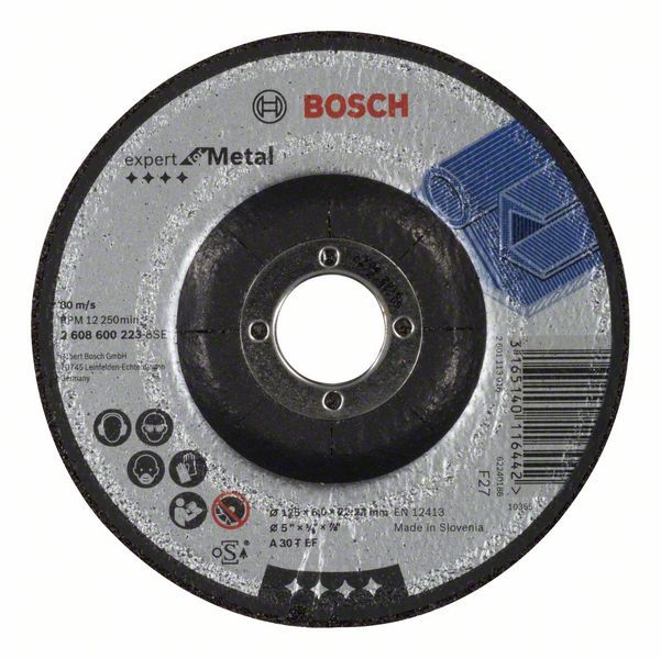 Šlifavimo diskas Bosch A 30 T BF; 125x6 mm 