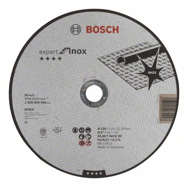 Abrazyvinis pjovimo diskas Bosch AS 46 T INOX BF; 230x2 mm 