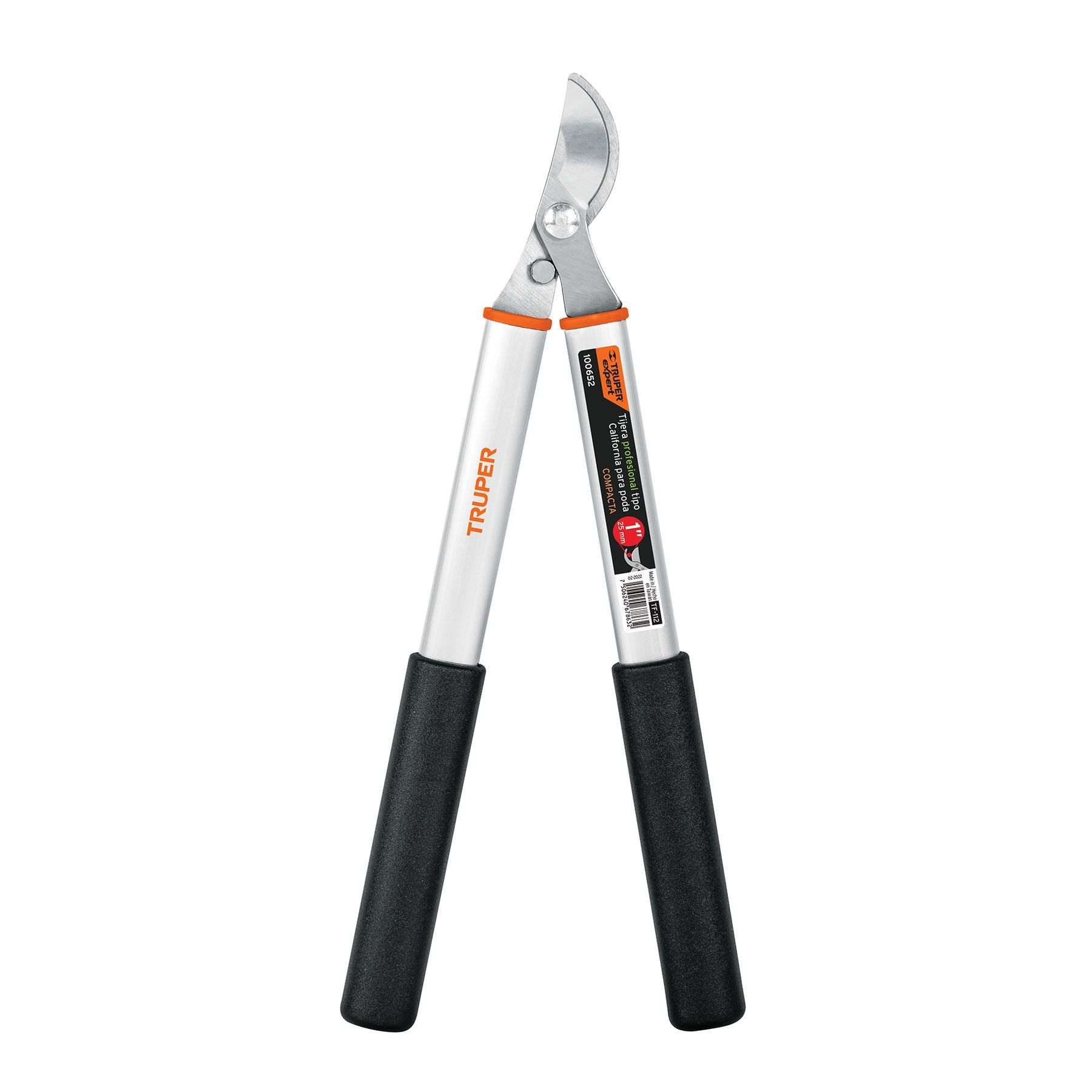 Svertinės sodo žirklės prasilenkiančiais ašmenimis su kablio formos galvute Truper TF-112; 380 mm