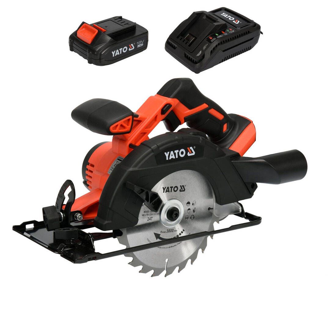Akumuliatorinis diskinis pjūklas Yato YT-82810; 18 V; 1x2,0 Ah akum.