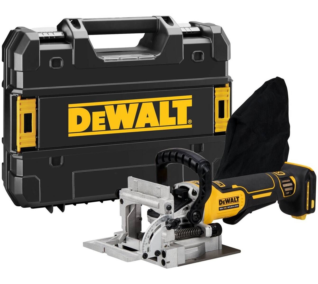 Akumuliatorinė kantų freza DeWalt DCW682NT-XJ; 18 V (be akumuliatoriaus ir pakrovėjo)