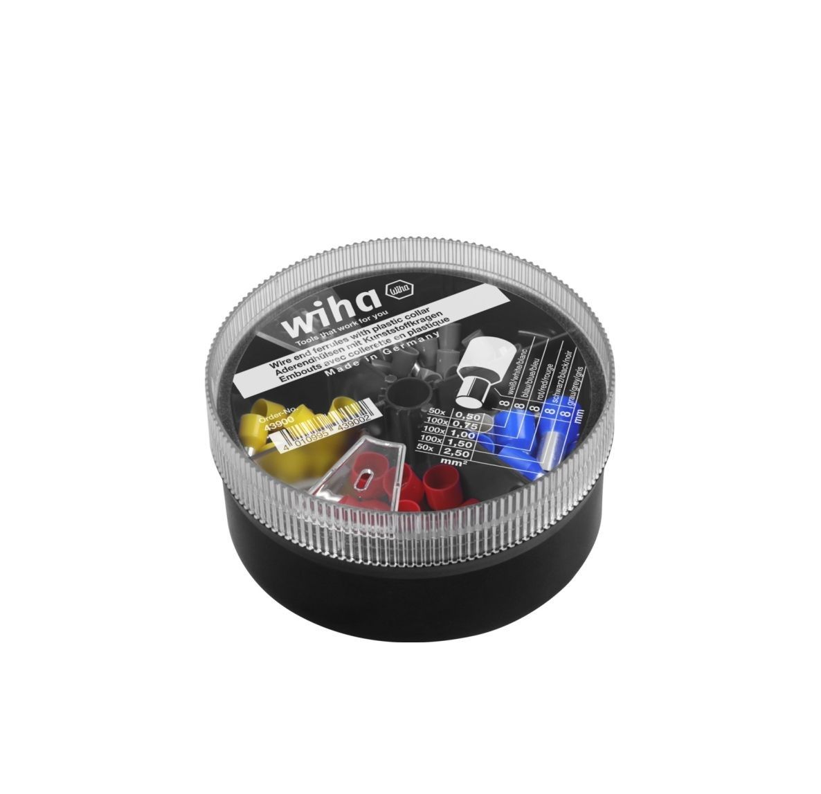 Antgalių rinkinys Wiha W43900; 0,5-2,5 mm; 400 vnt.