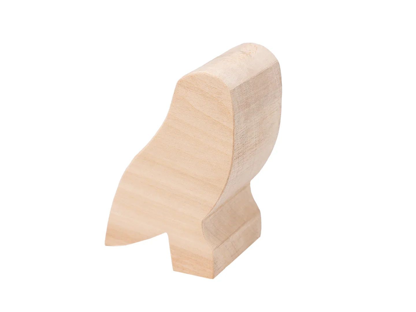 Lentelė - ruošinys BeaverCraft Bird Owl; 100x70x50 mm; drožinėjimui