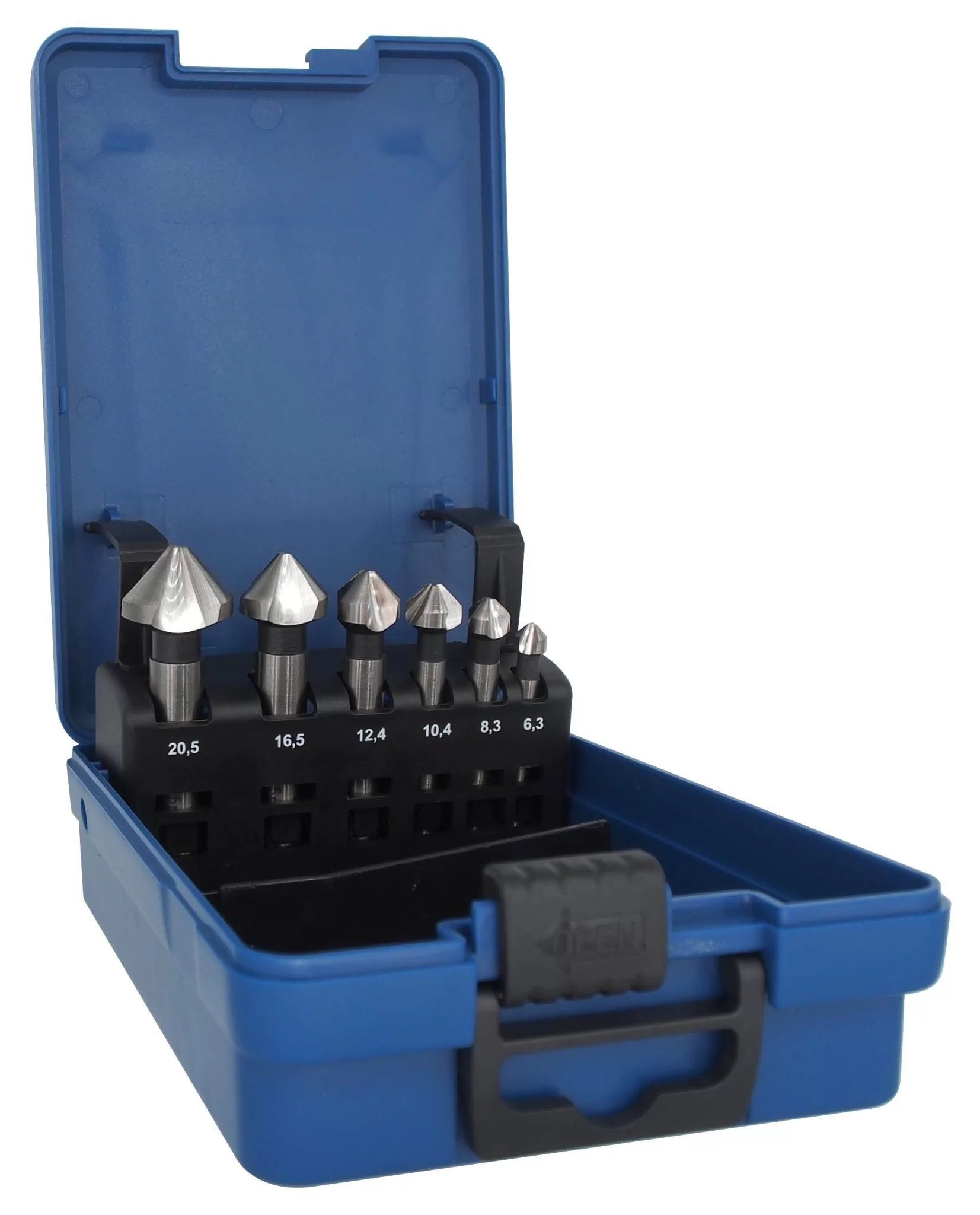 Kūginių gilintuvų komplektas metalui Ecef HSS-G TeknoXp; 6,3-20,5 mm; 6 vnt.