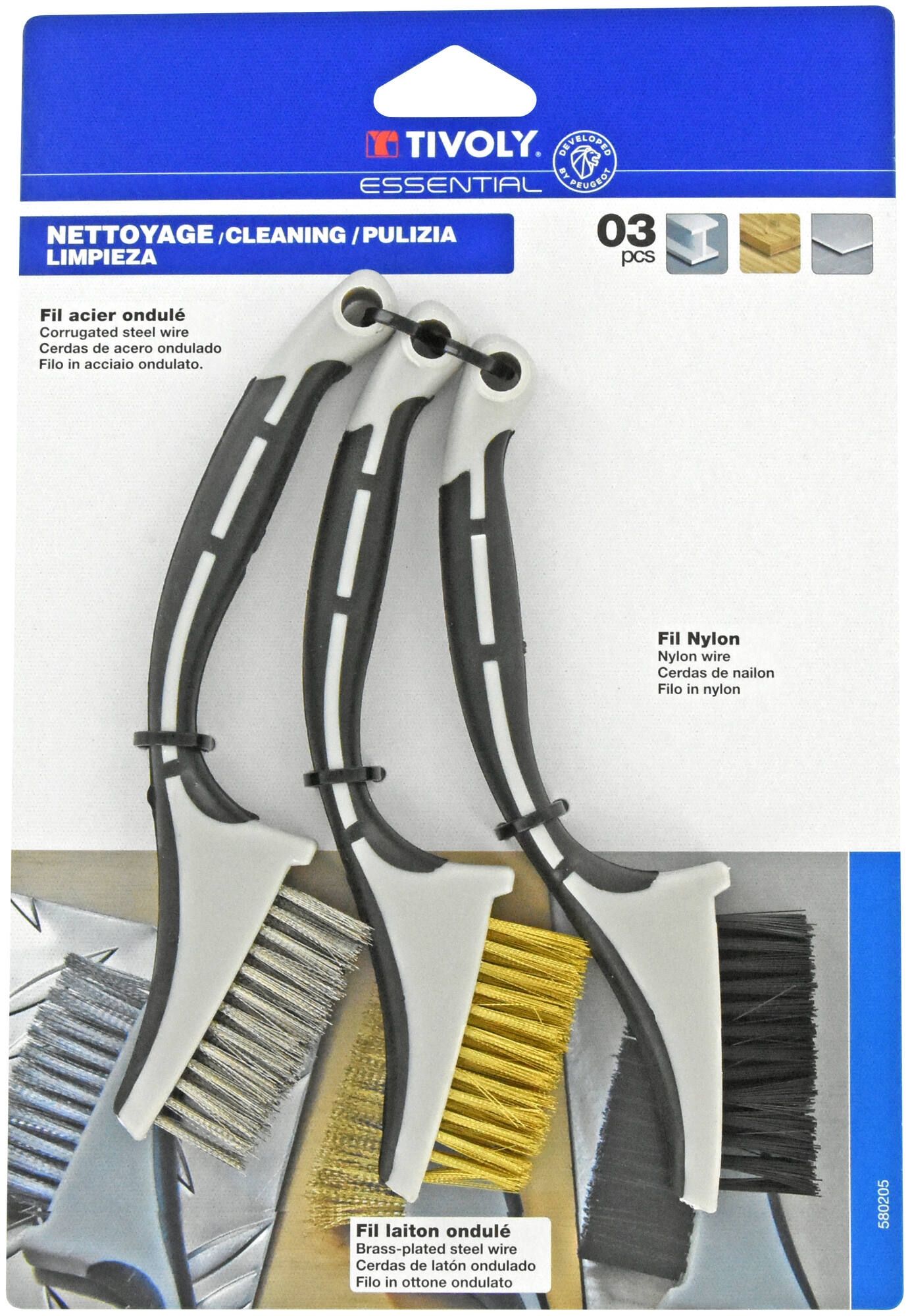 Vielinių šepečių rinkinys Tivoly XT20252580205; 3 vnt.