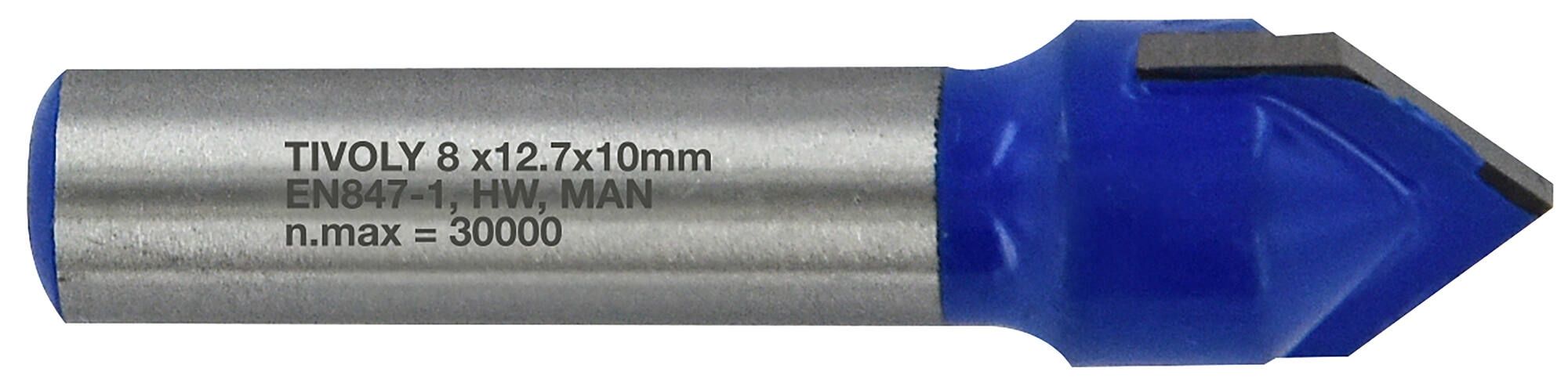 V formos griovelių freza Tivoly XT60642067846; 12,7 mm