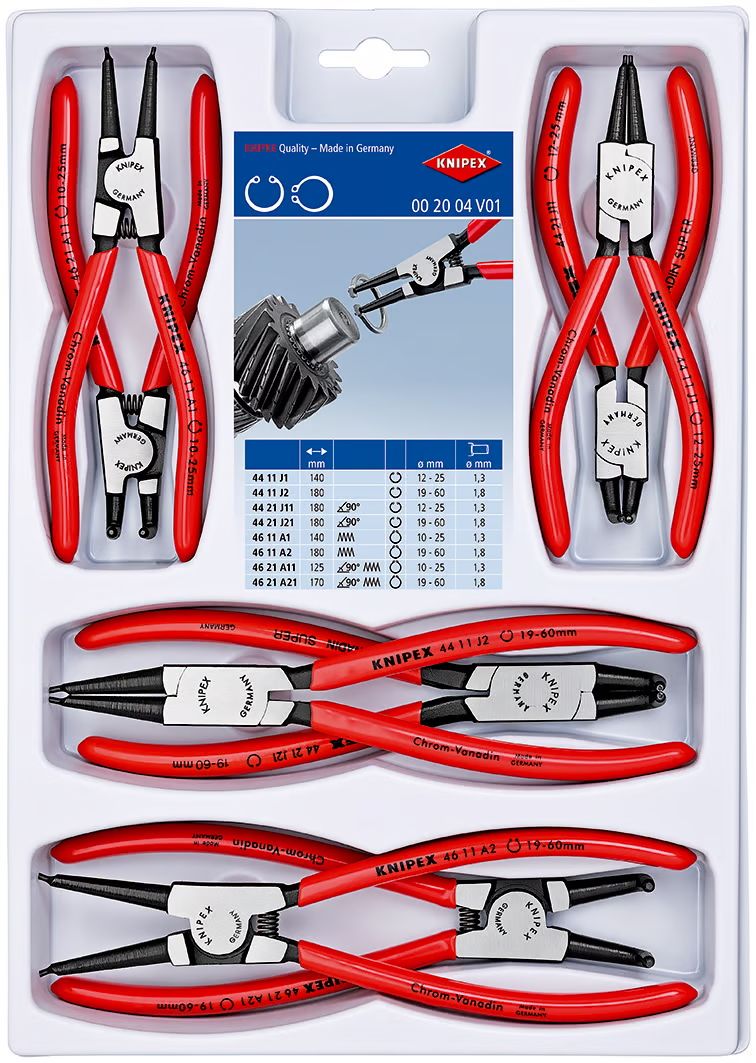 Replių komplektas Knipex 002004V01; 8 vnt.
