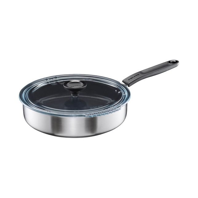 Keptuvė su dangčiu Fiskars 1072314; 26 cm