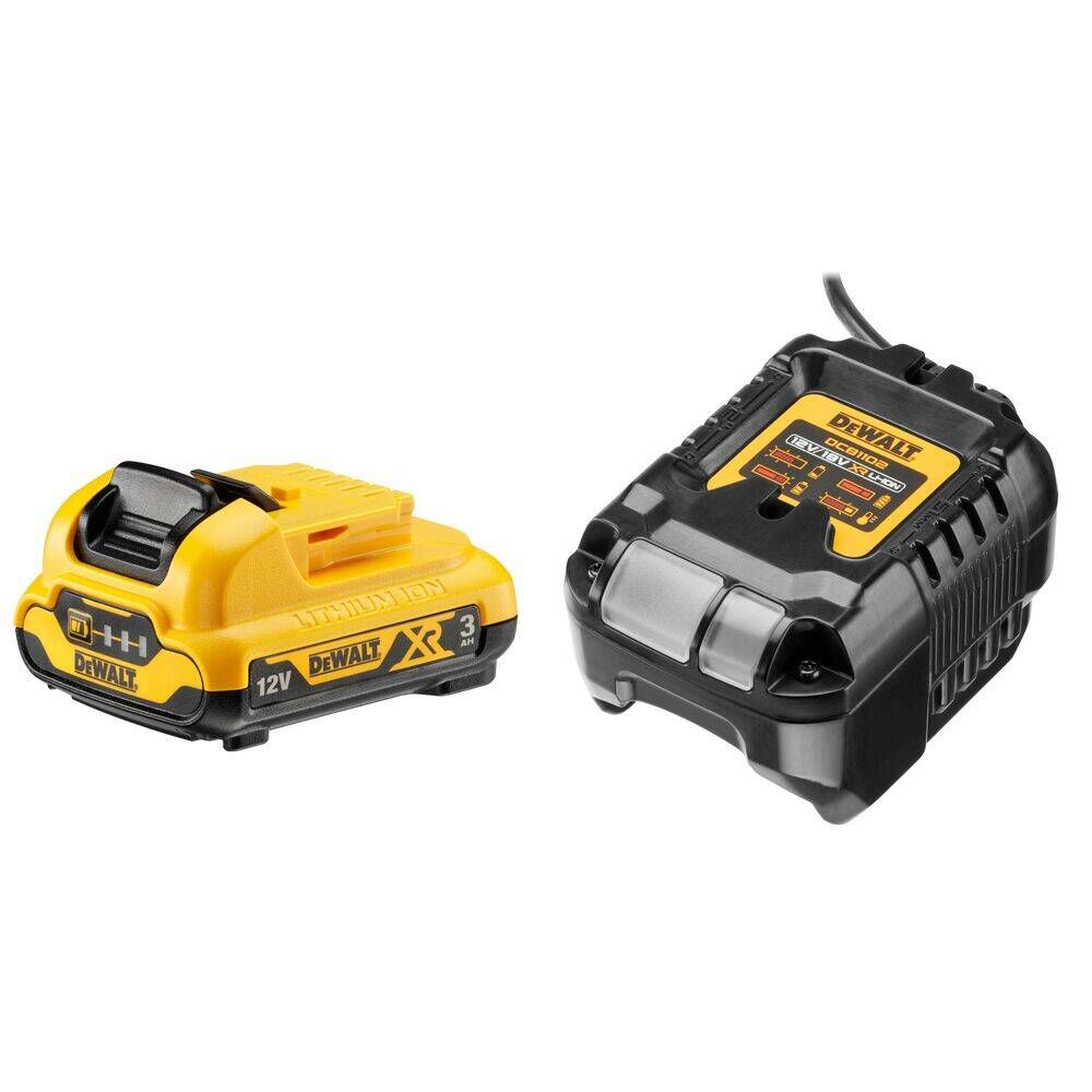 Akumuliatorius DeWalt DCB1102P1-QW; 18 V; 5,0 Ah; Li-ion + pakrovėjas DCB1102