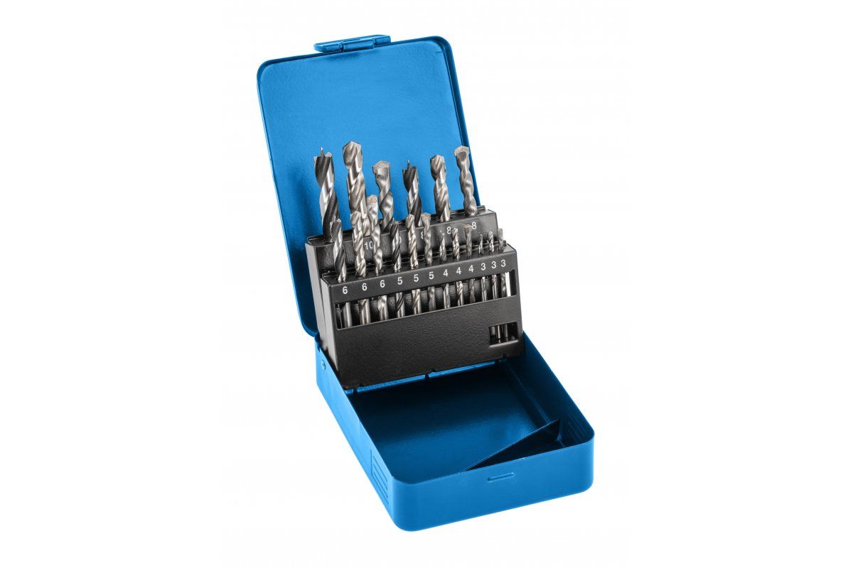 Grąžtų komplektas Hogert HT6D379; 18 vnt.