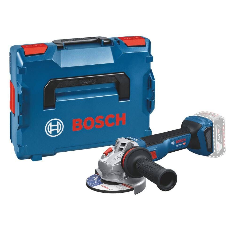Akumuliatorinis kampinis šlifuoklis Bosch GWS 18V-11 S Professional; 125 mm; 18 V (be akumuliatoriaus ir pakrovėjo) + L-BOXX 136