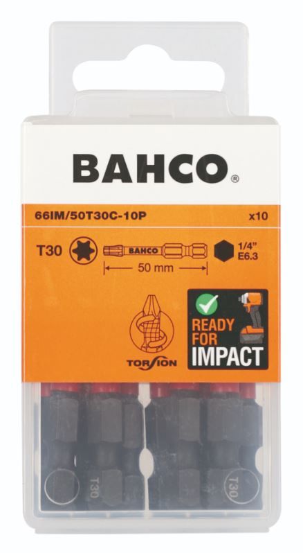 Smūginis sukimo antgalis Bahco 66IM/50T30C-10P; T30; 50 mm; 10 vnt.
