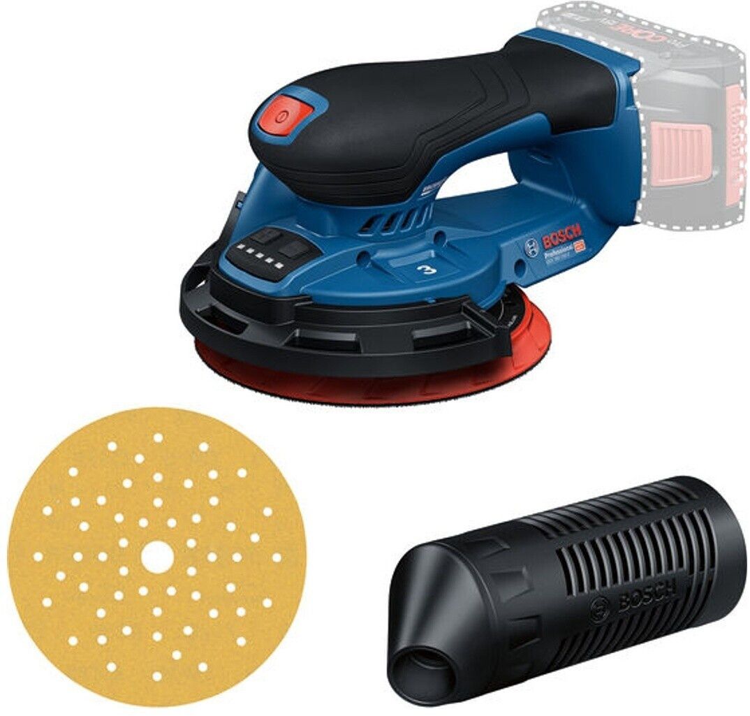 Ekscentrinis šlifuoklis&nbsp;Bosch GEX 18V-150-3 Professional; 18 V (be akumuliatoriaus ir pakrovėjo) +  L-BOXX 162