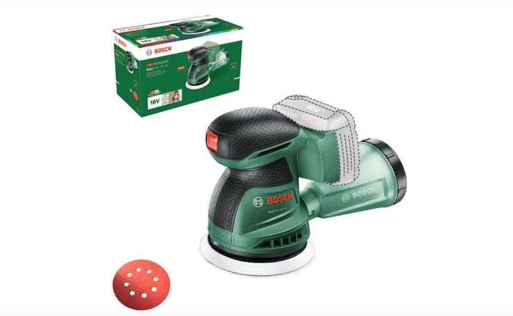Ekscentrinis šlifuoklis Bosch EasyOrbit 18V-10; 18 V (be akumuliatoriaus ir pakrovėjo)