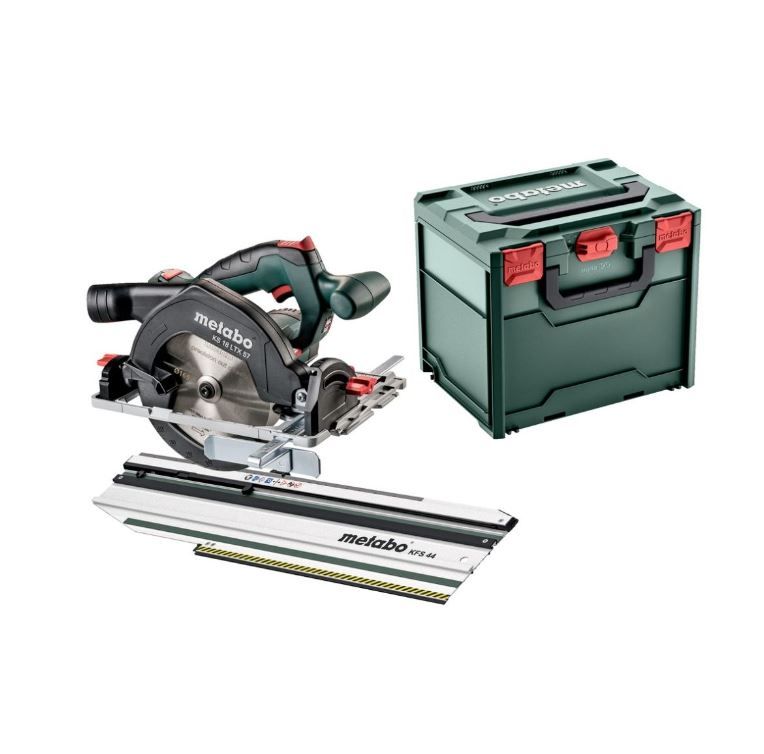 Akumuliatorinis diskinis pjūklas Metabo KS 18 LTX 57; 18 V (be akumuliatoriaus ir pakrovėjo) + lagaminas