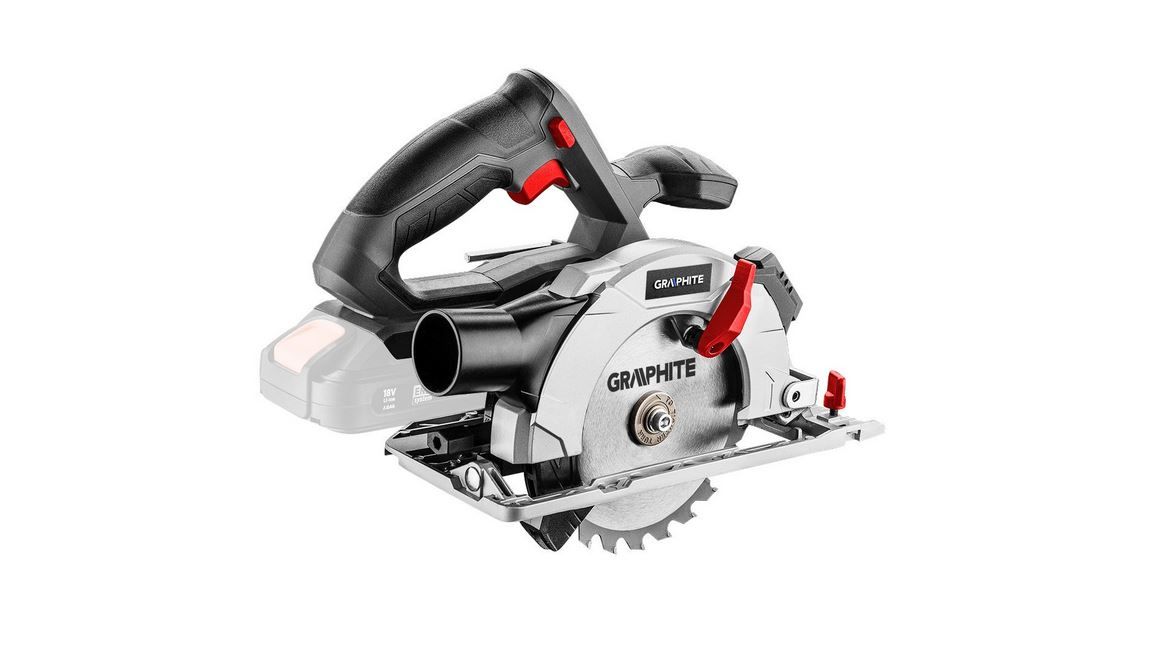 Akumuliatorinis diskinis pjūklas Graphite 58G008; 18 V (be akumuliatoriaus ir...